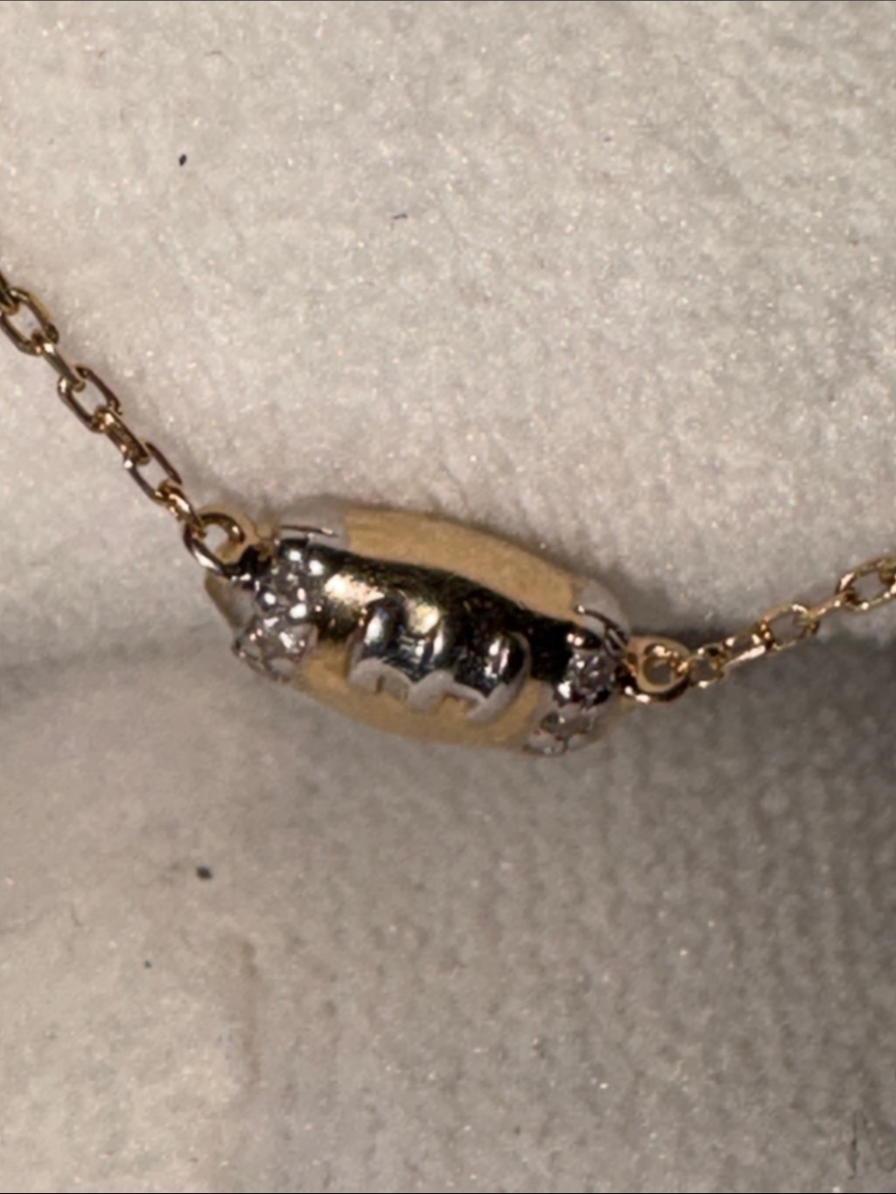 Kendra Scott 14k Gold and Diamond football Pendant Necklace - Picture 7 of 7
